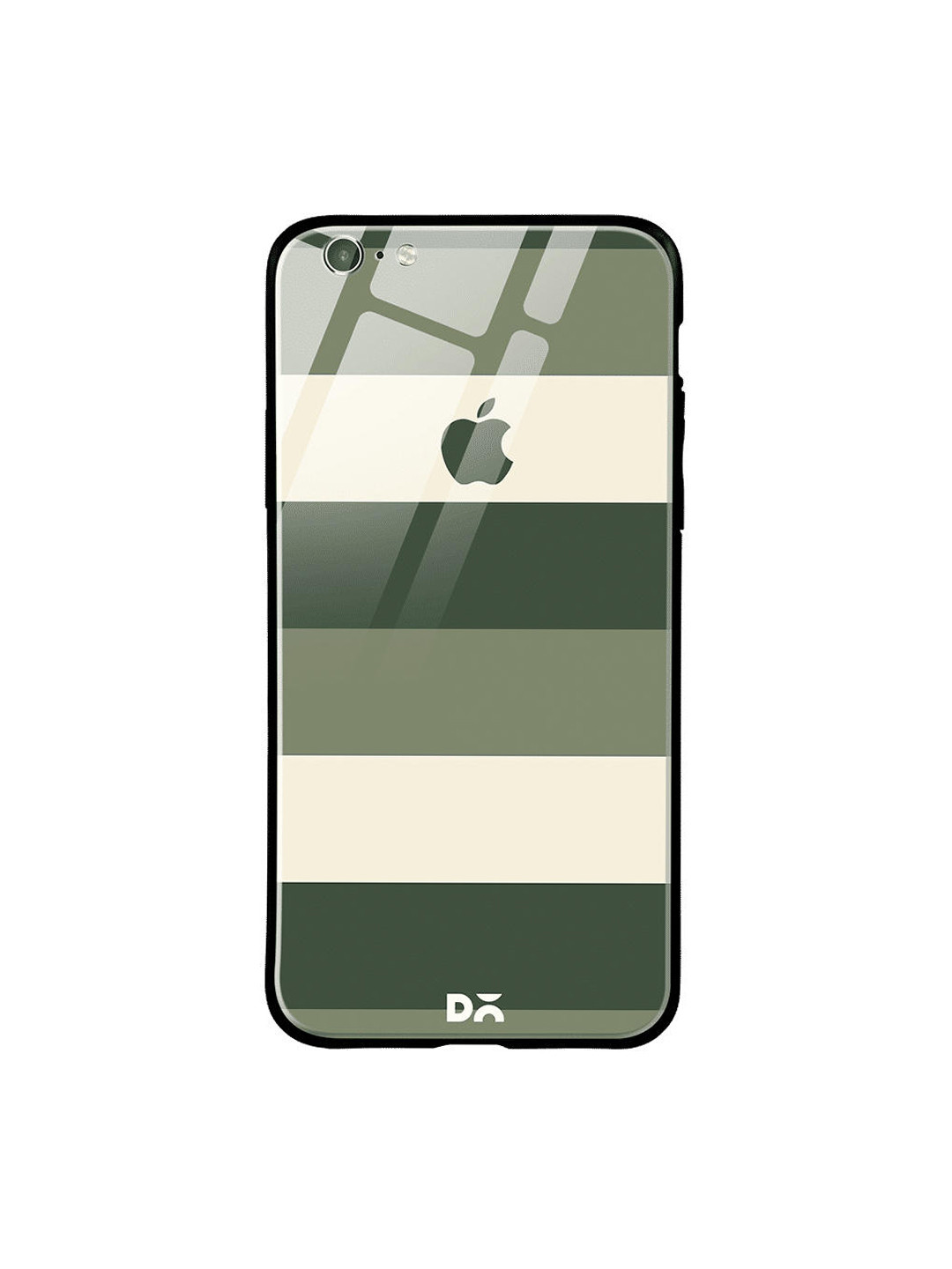

DailyObjects Green & White Camo Lines iPhone 6 Glass Case Cover