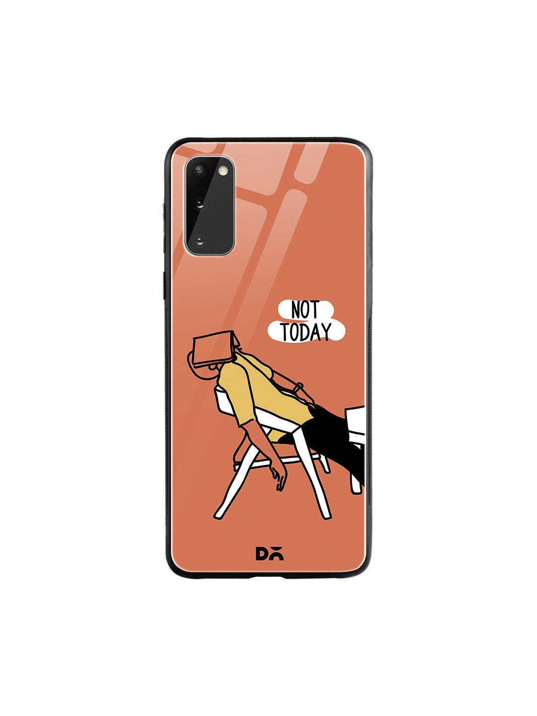 

DailyObjects Orange & Yellow Not Today Samsung Galaxy S20 Glass Case Cover