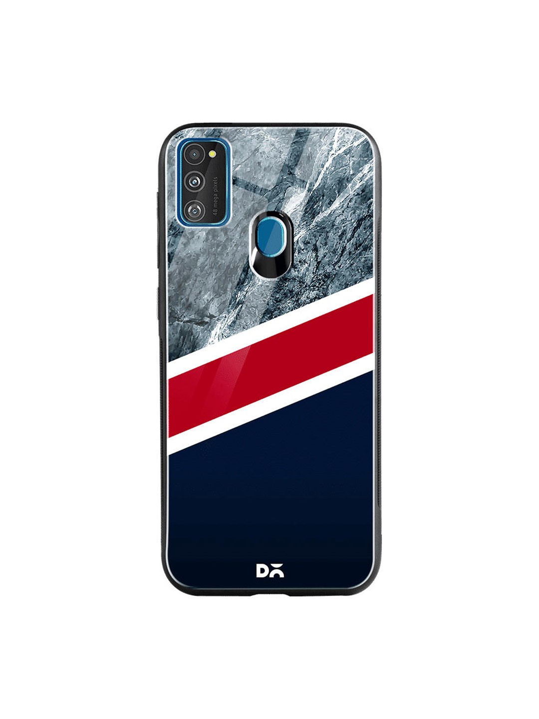 

DailyObjects Grey & Blue Marble New England Samsung Galaxy M30S Glass Case Cover