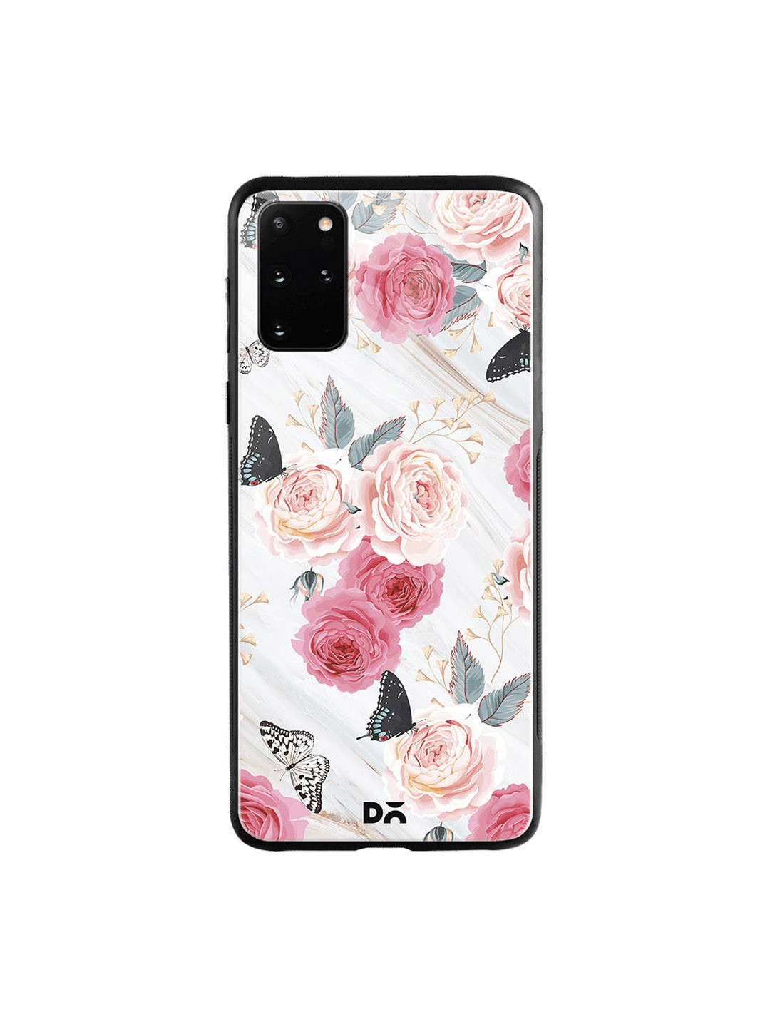 

DailyObjects Grey & Pink Flowers Marble Samsung Galaxy S20 Plus Glass Case Cover