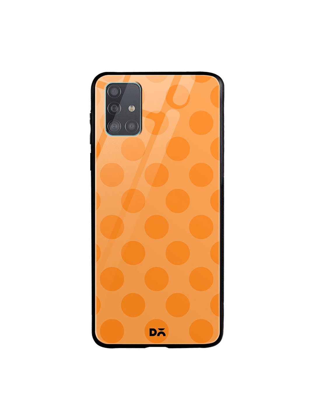 

DailyObjects Orange Polka Samsung Galaxy A51 Glass Case Cover