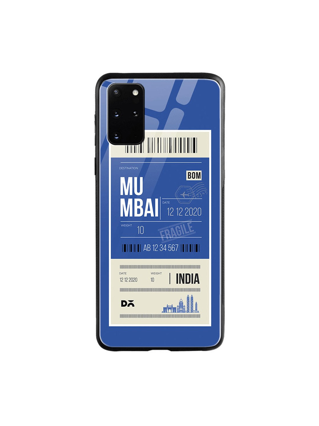 

DailyObjects Blue & White Mumbai City Tag Samsung Galaxy S20 Plus Glass Case Cover