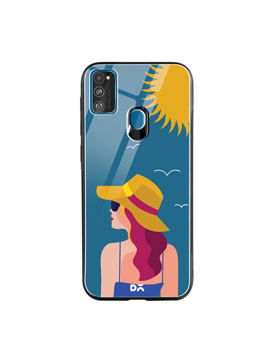 

DailyObjects Teal Blue & Beige Sun Tan Samsung Galaxy M30S Glass Case Cover
