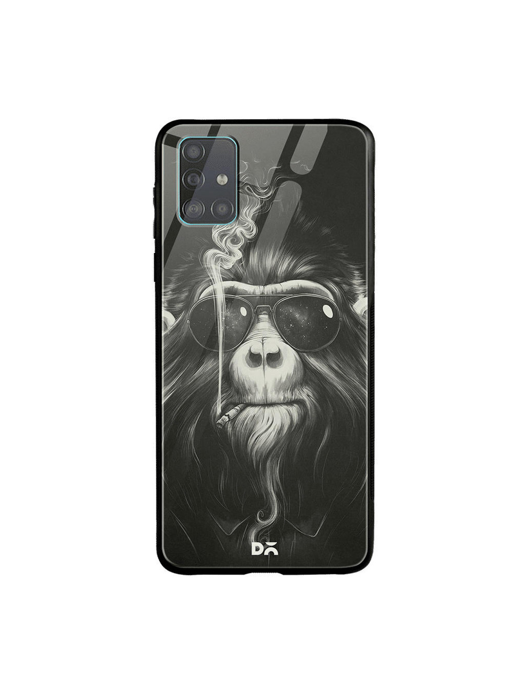 

DailyObjects Black & White Smoke Em Samsung Galaxy A51 Glass Case Cover
