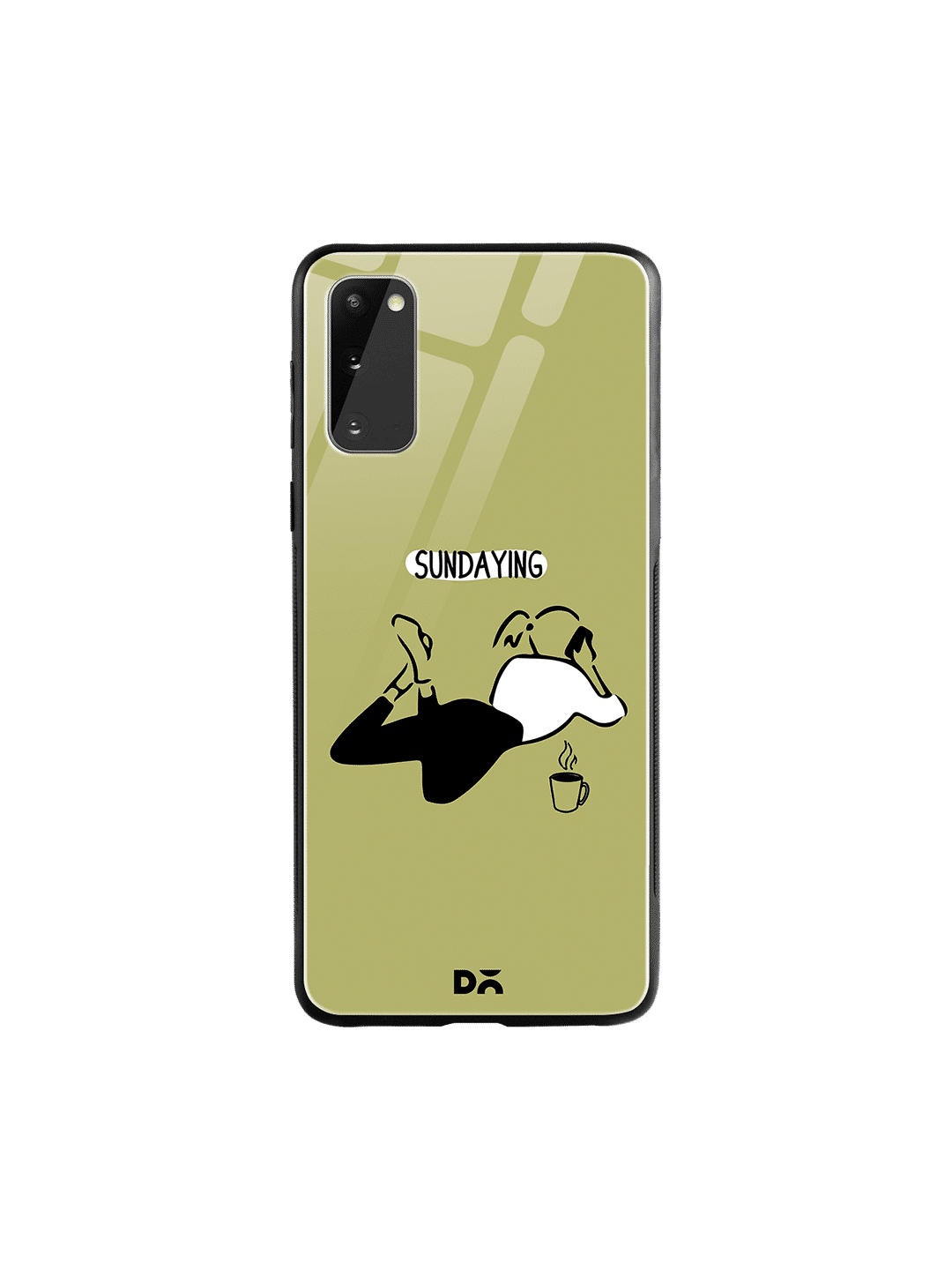 

DailyObjects Unisex Green & Black Sundaying Samsung Galaxy S20 Glass Case Cover