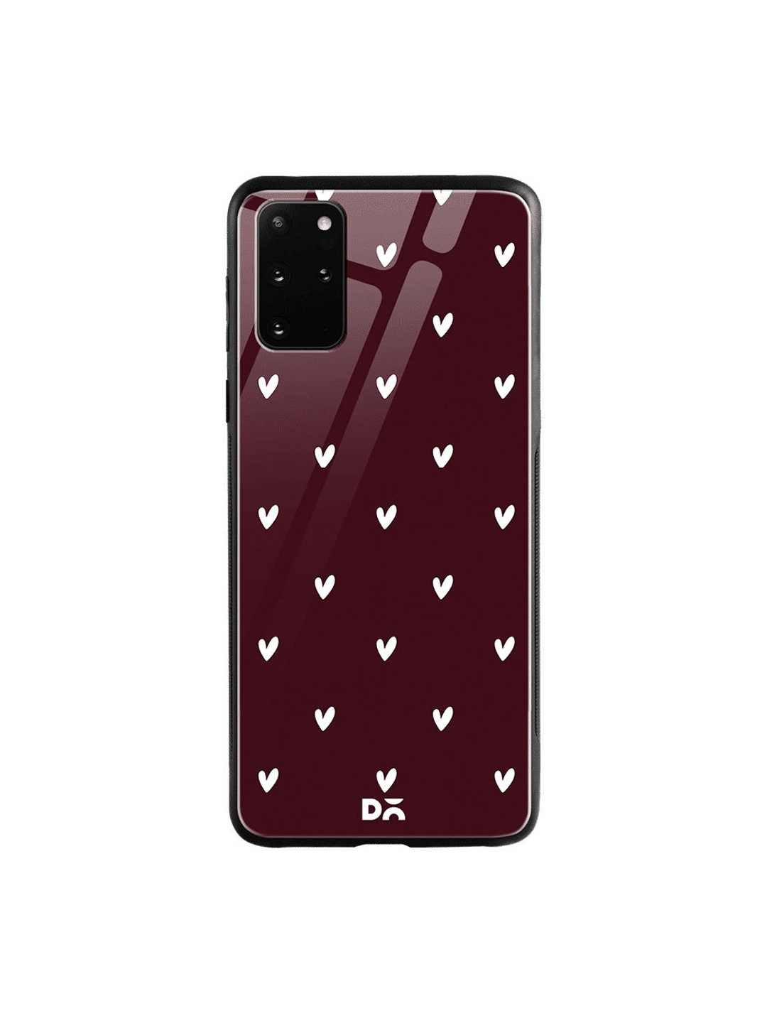 

DailyObjects Burgundy Printed Bundle Heart Glass Samsung Galaxy S20 Plus Mobile Cover