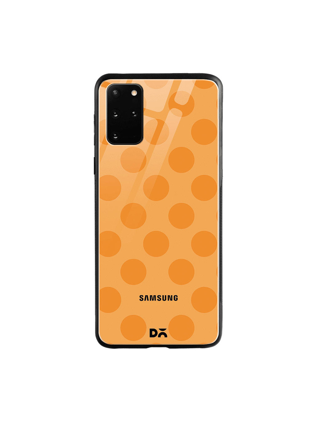 

DailyObjects Orange Polka Samsung Galaxy S20 Plus Glass Case Cover