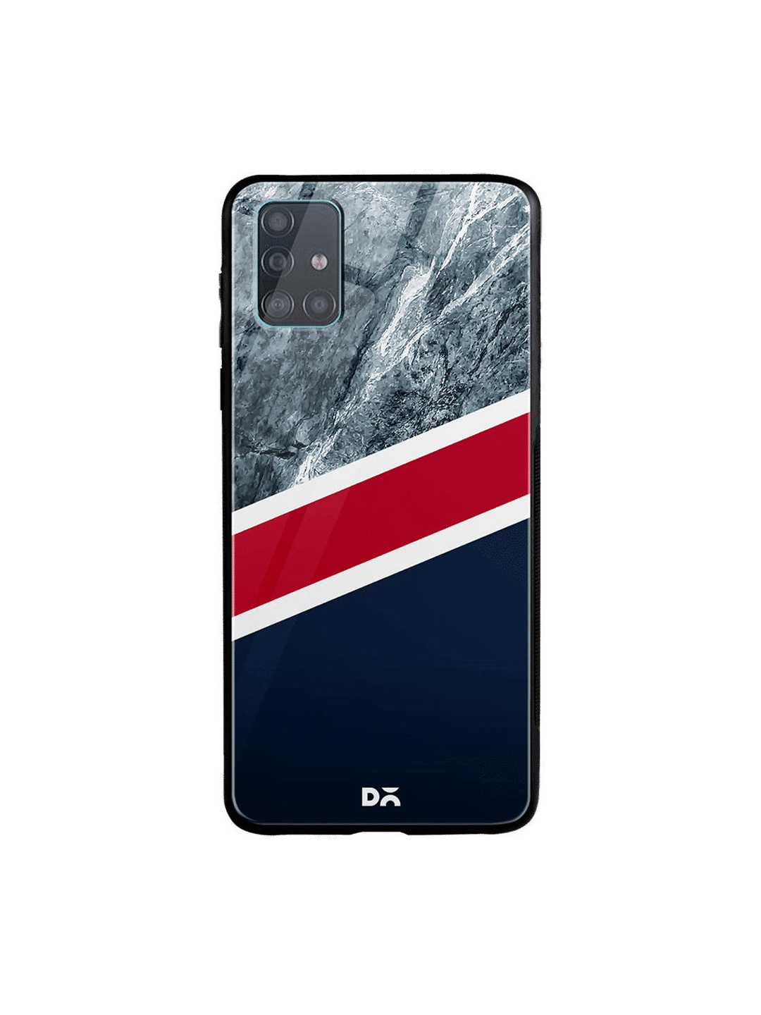 

DailyObjects Grey & Blue Marble New England Samsung Galaxy A51 Glass Case Cover