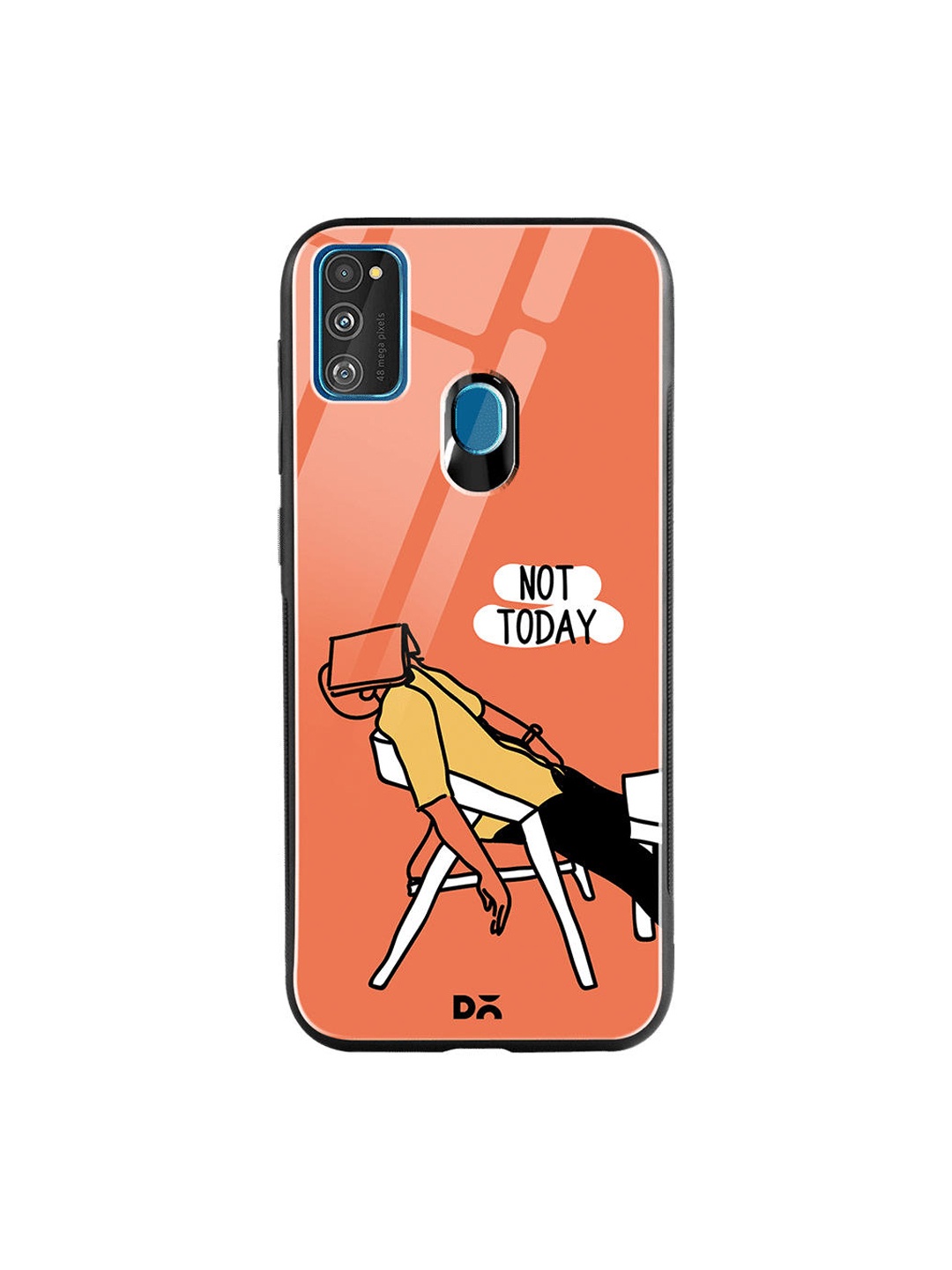 

DailyObjects Orange & Yellow Not Today Samsung Galaxy M30S Glass Case Cover