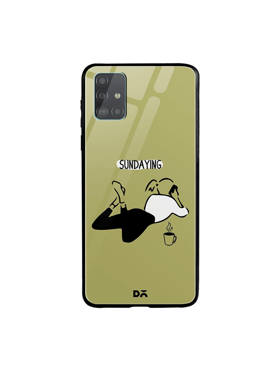 

DailyObjects Green & Black Sundaying Samsung Galaxy A51 Glass Case Cover