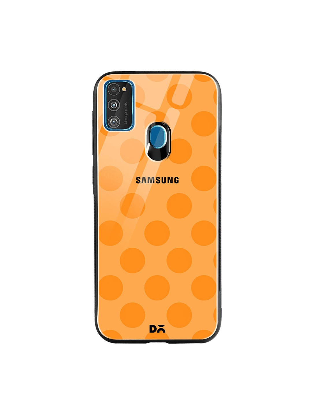 

DailyObjects Orange Polka Samsung Galaxy M30S Glass Case Cover