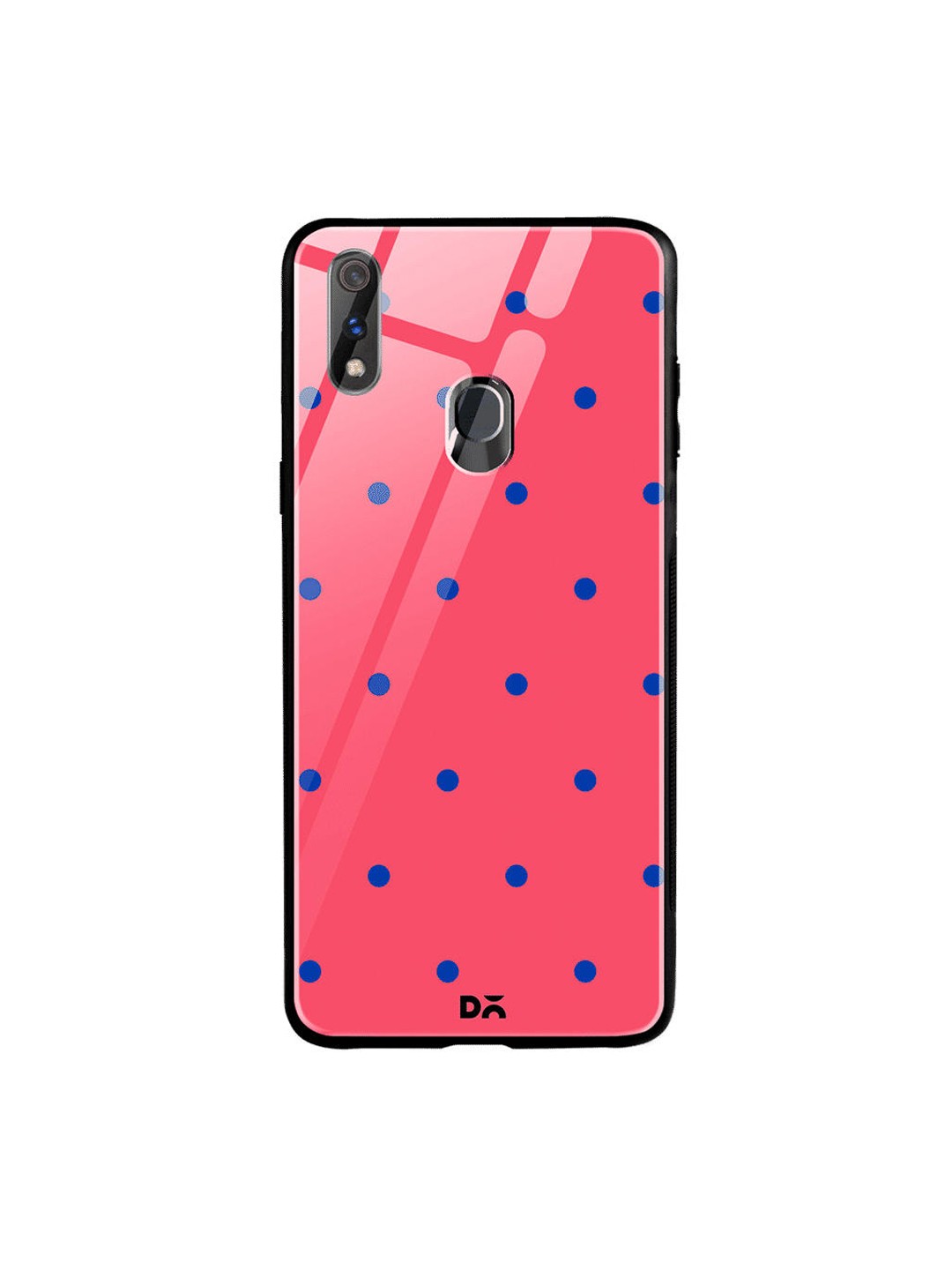 

DailyObjects Pink & Blue Bubbles Candy Oppo Realme 3 Pro Glass Case Cover