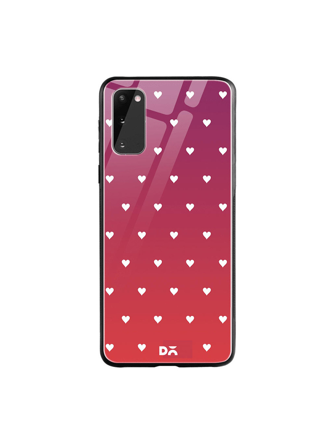 

DailyObjects Pink & Red Berry Hearts Samsung Galaxy S20 Glass Case Cover