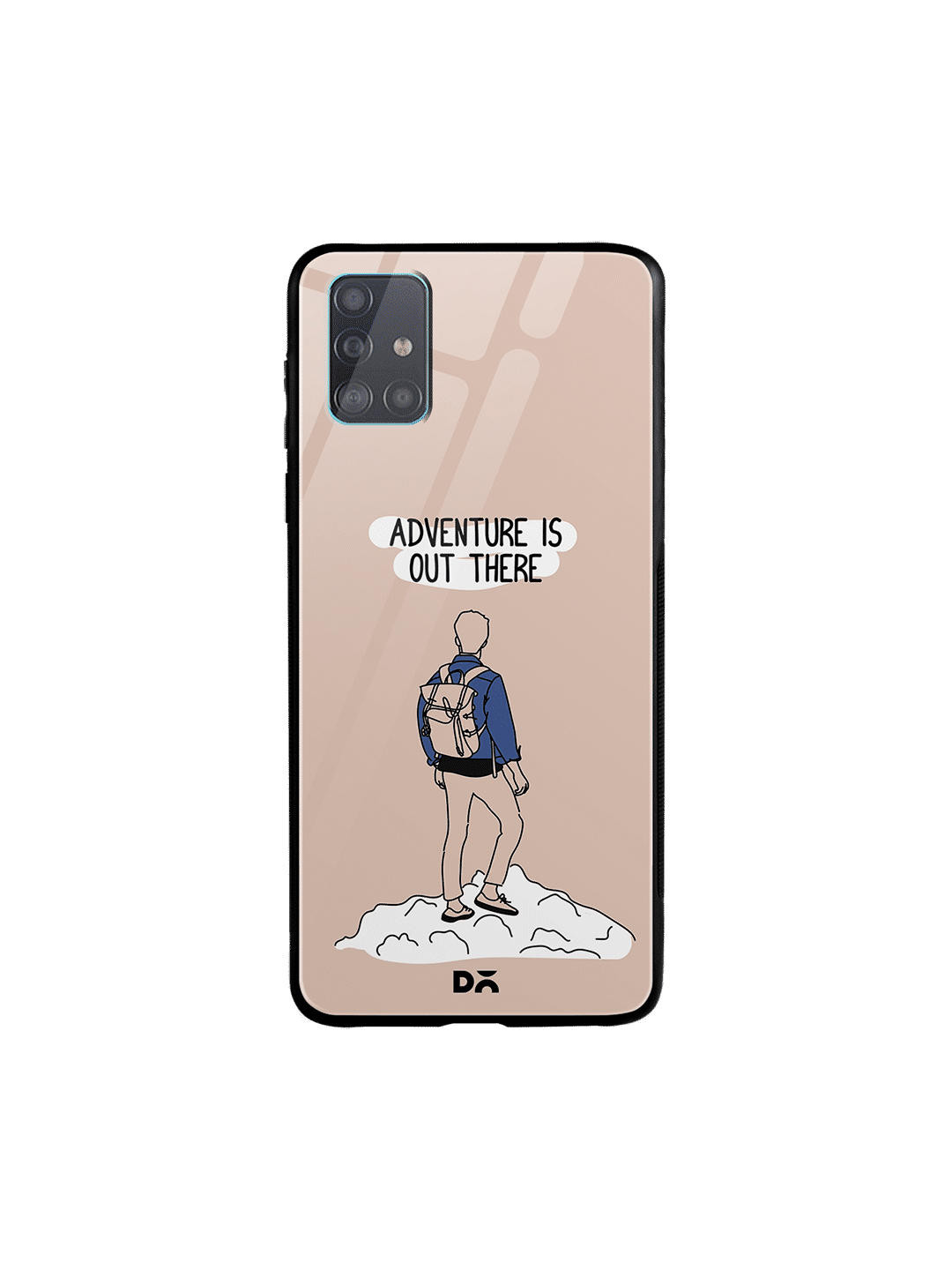 

DailyObjects Beige & White Adventure Out Samsung Galaxy A51 Glass Case Cover
