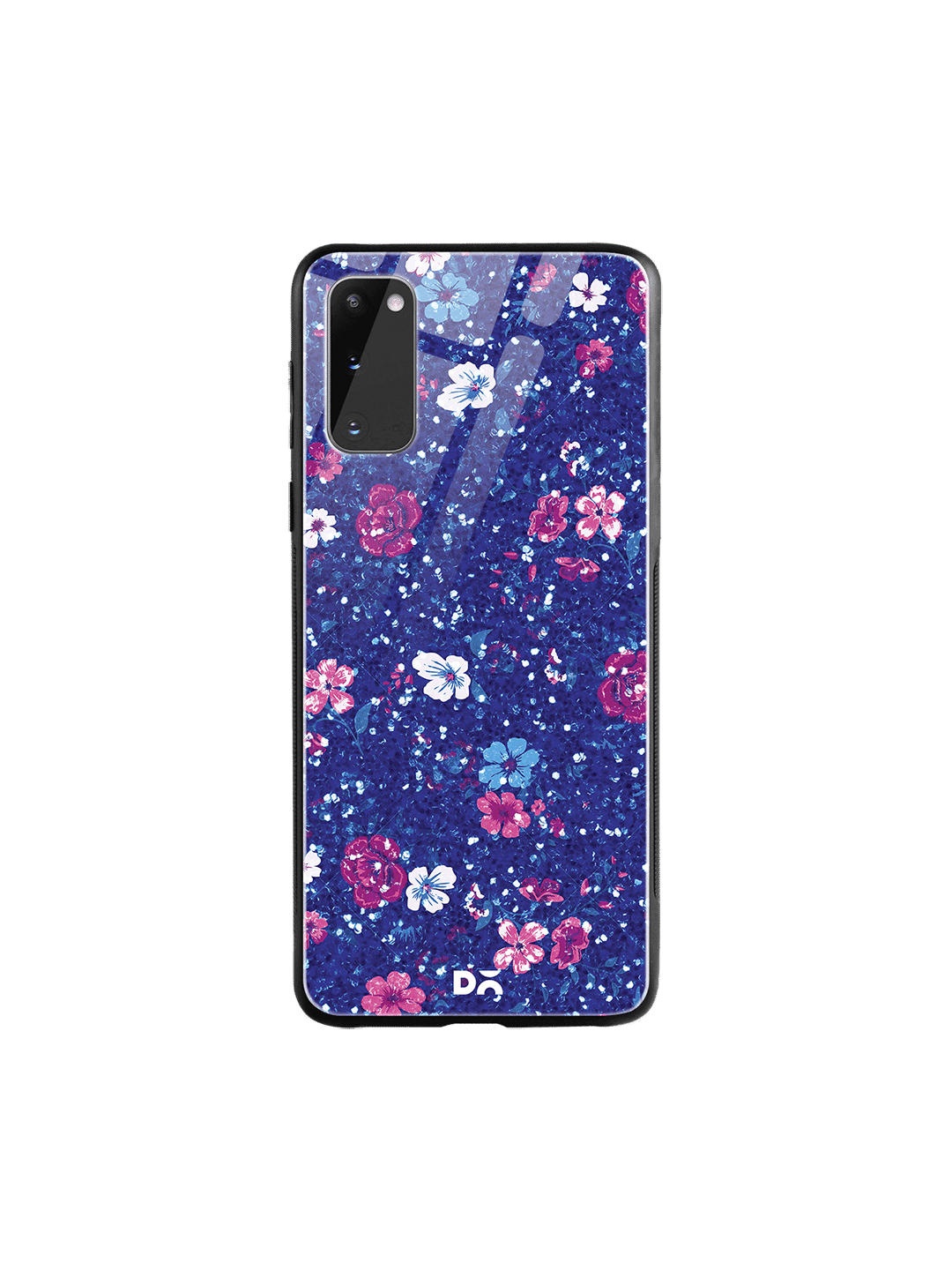 

DailyObjects Blue & Pink Marble Flowers Printed Samsung Galaxy S20 Glass Case Cover