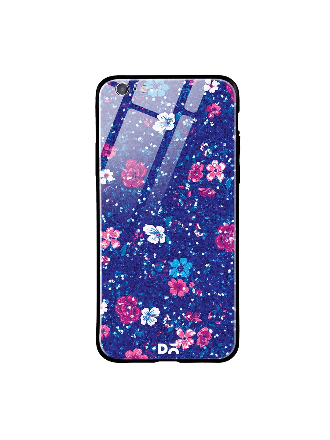 

DailyObjects Blue & Pink Marble Flowers Printed iPhone 6S Glass Case Cover