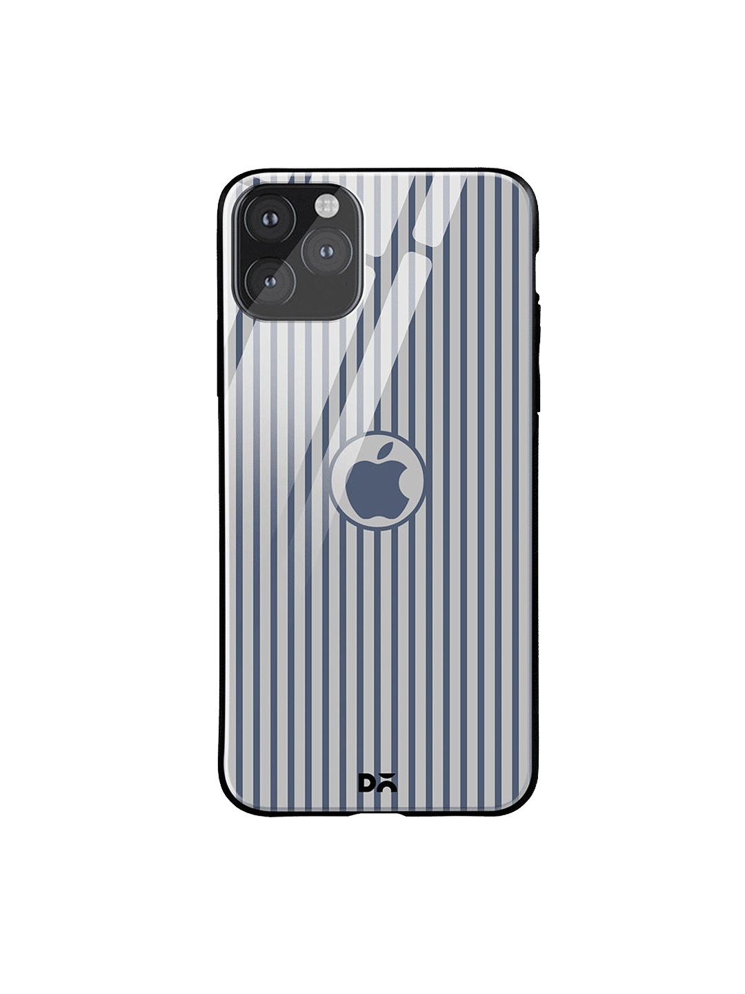 

DailyObjects Blue & Grey Striped iPhone 11 Pro Max Glass Case Cover