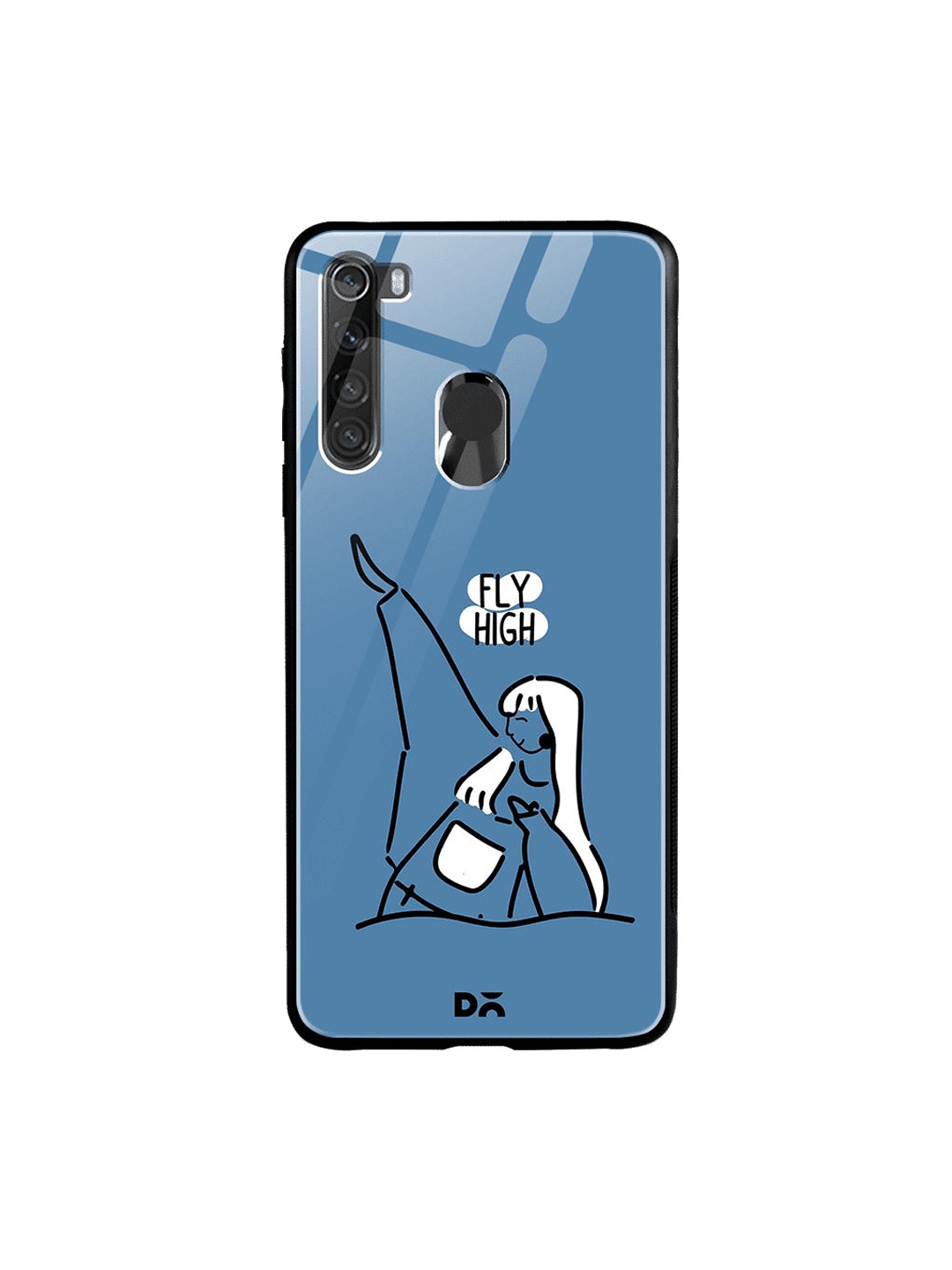 

DailyObjects Blue & White Flying High Xiaomi Redmi Note 8 Glass Case Cover