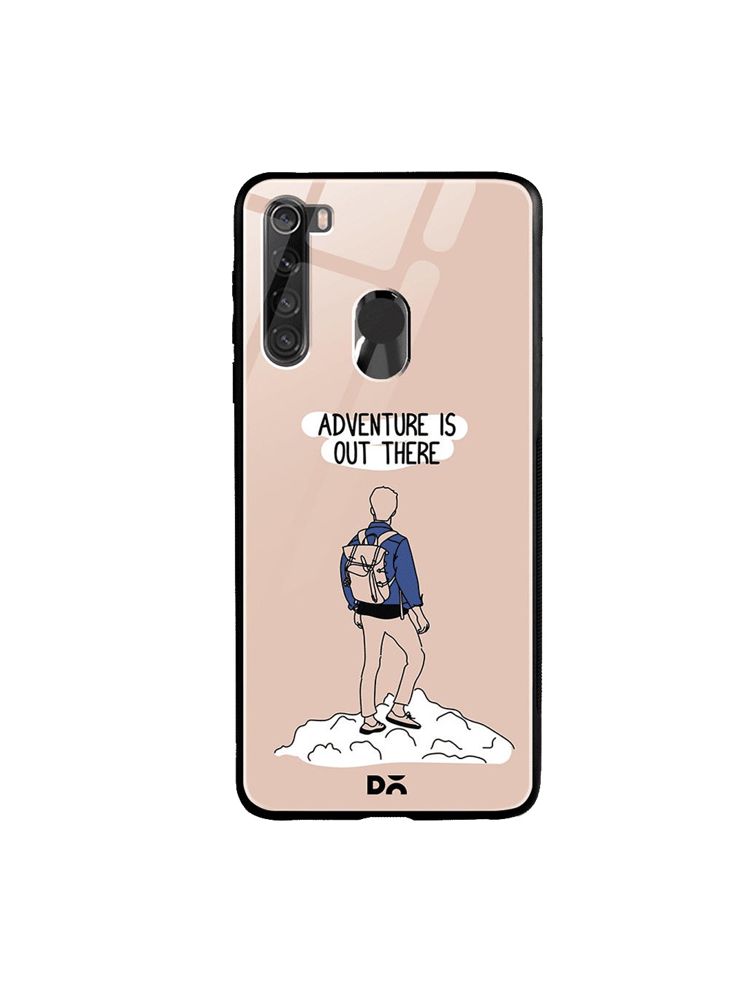 

DailyObjects Beige & White Adventure Out Xiaomi Redmi Note 8 Glass Case Cover