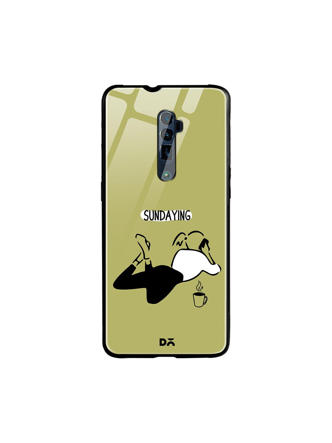 

DailyObjects Green & Black Sundaying Oppo Reno 10X Zoom Glass Case Cover