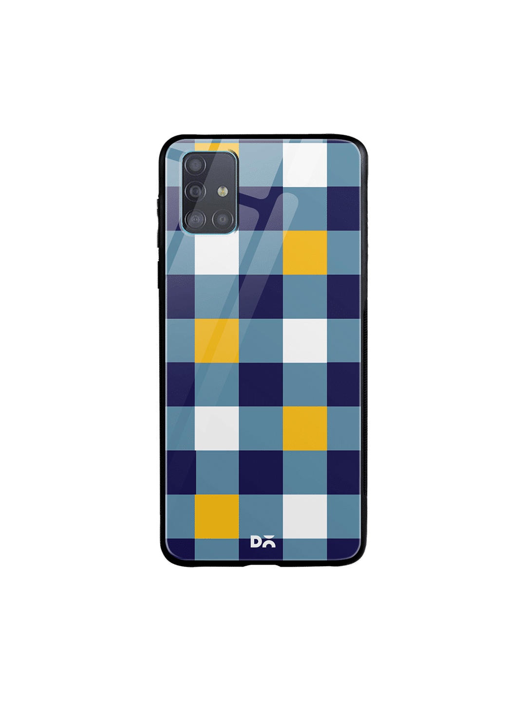 

DailyObjects Blue & White Quartet Checks 1 Samsung Galaxy A51 Glass Case Cover