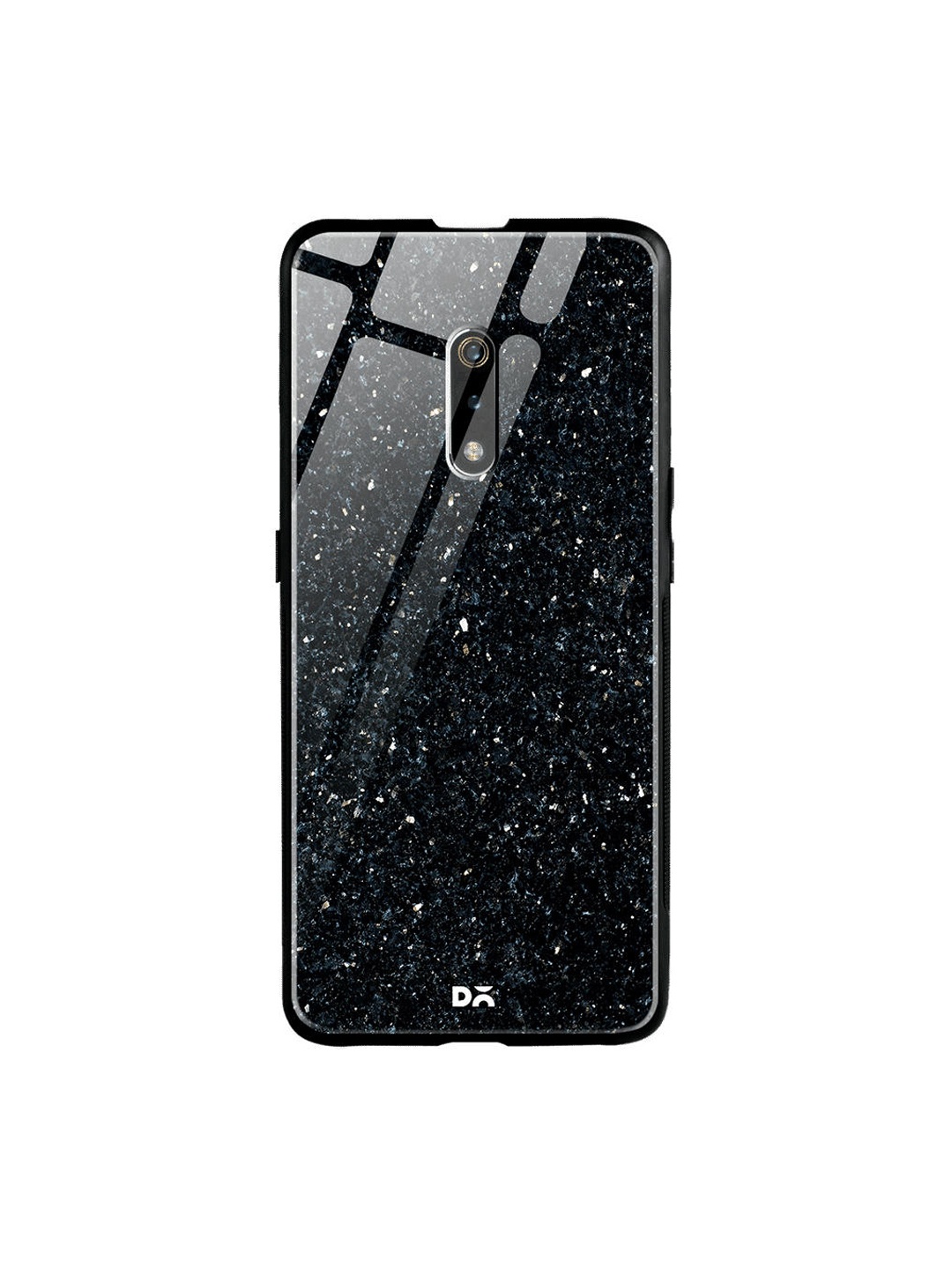 

DailyObjects Black Printed Oppo Realme X Glass Case Cover