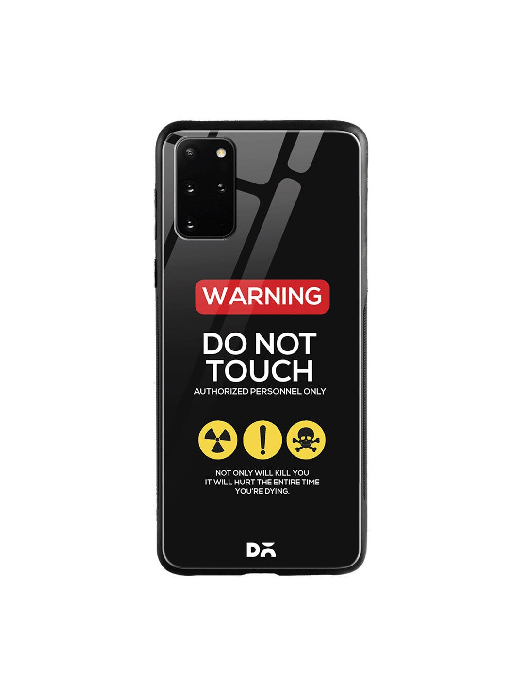 

DailyObjects Black & White Do Not Touch Samsung Galaxy S20 Plus Glass Case Cover