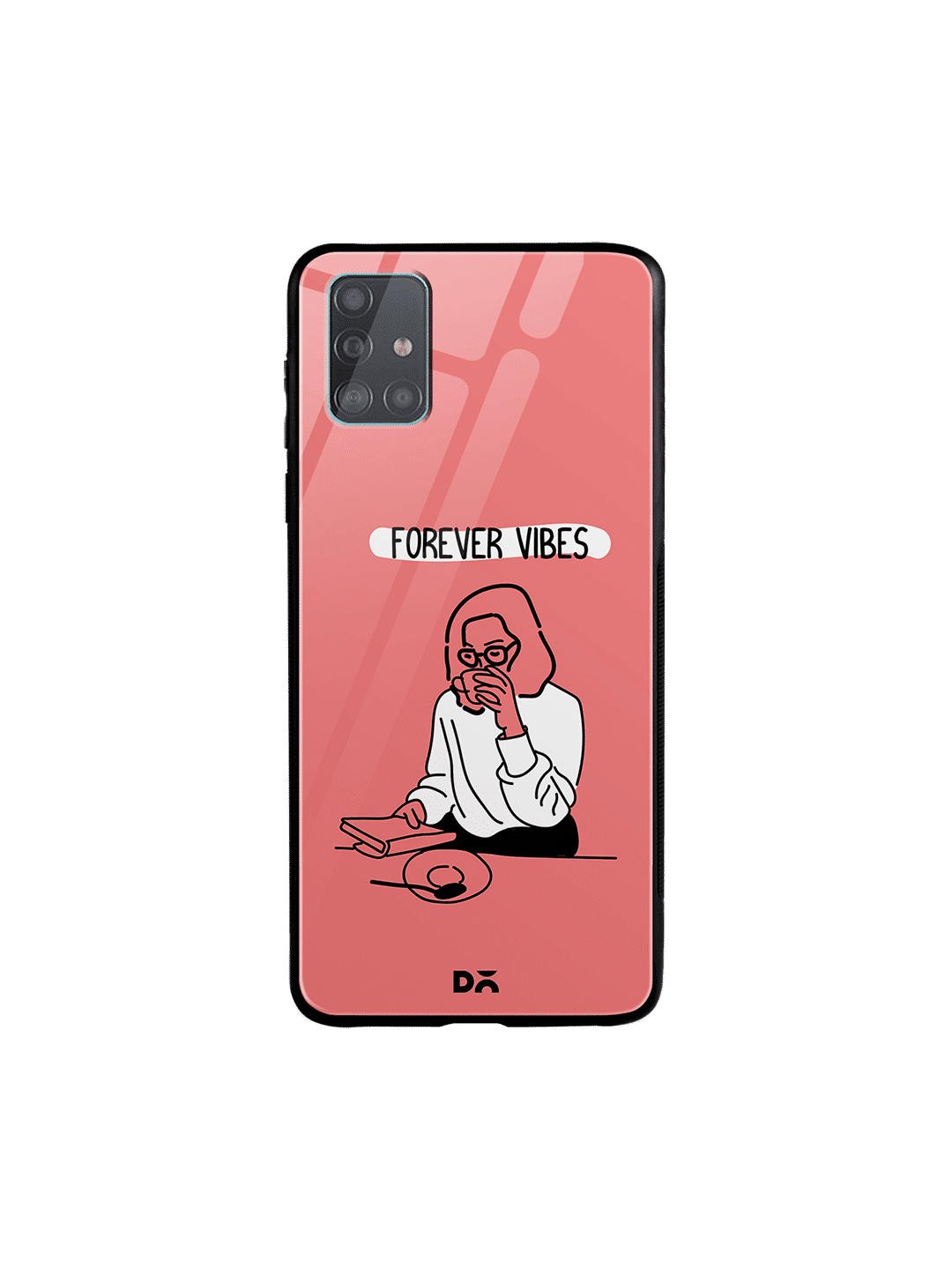 

DailyObjects Pink & White Forever Vibes Samsung Galaxy A51 Glass Case Cover