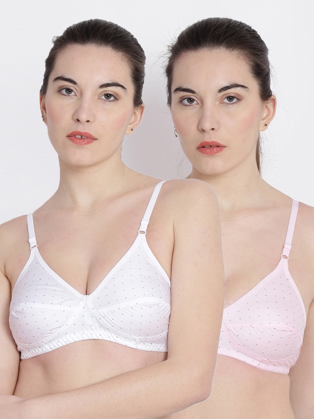 

ABELINO Pack of 2 Non-wired & Non-Padded Everyday Bras, White