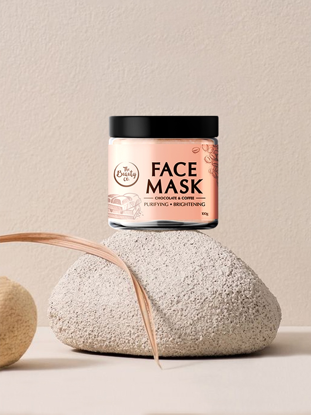 

The Beauty Co. Chocolate & Coffee Purifying & Brightening Face Mask - 100 g, Beige