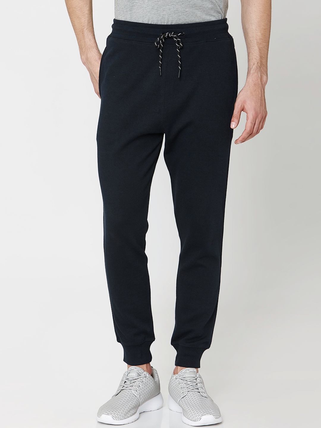 

Mufti Men Navy Blue Solid Joggers