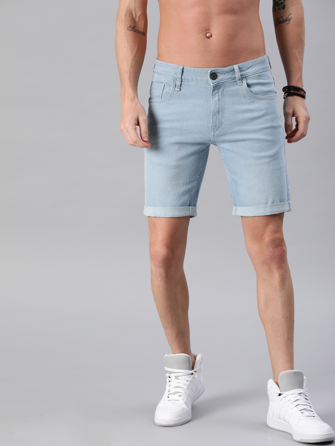 

Roadster Men Blue Solid Regular Fit Regular Shorts