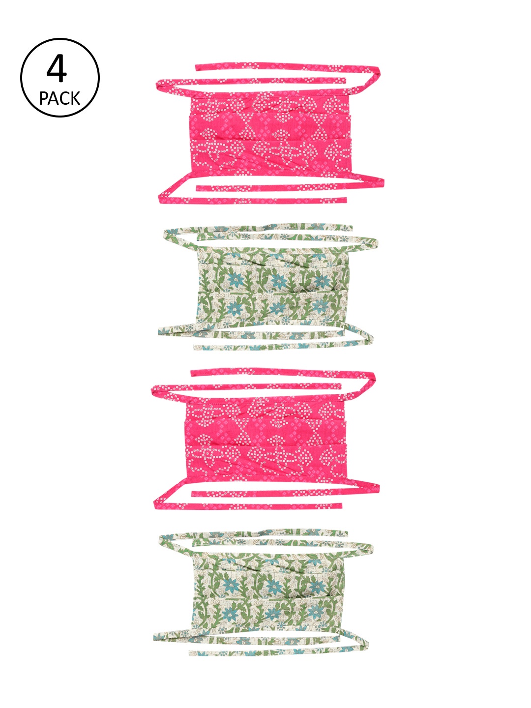 

InWeave Women Pack of 4 2-Ply Printed Reusable Outdoor Cloth Masks, Pink