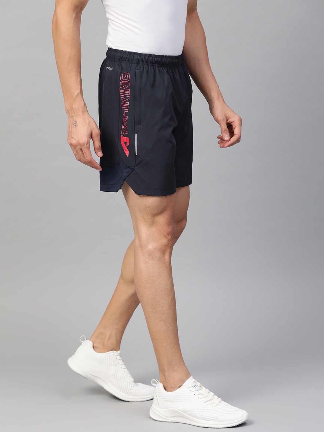 

Alcis Men Navy Blue Solid Slim Fit Training Shorts