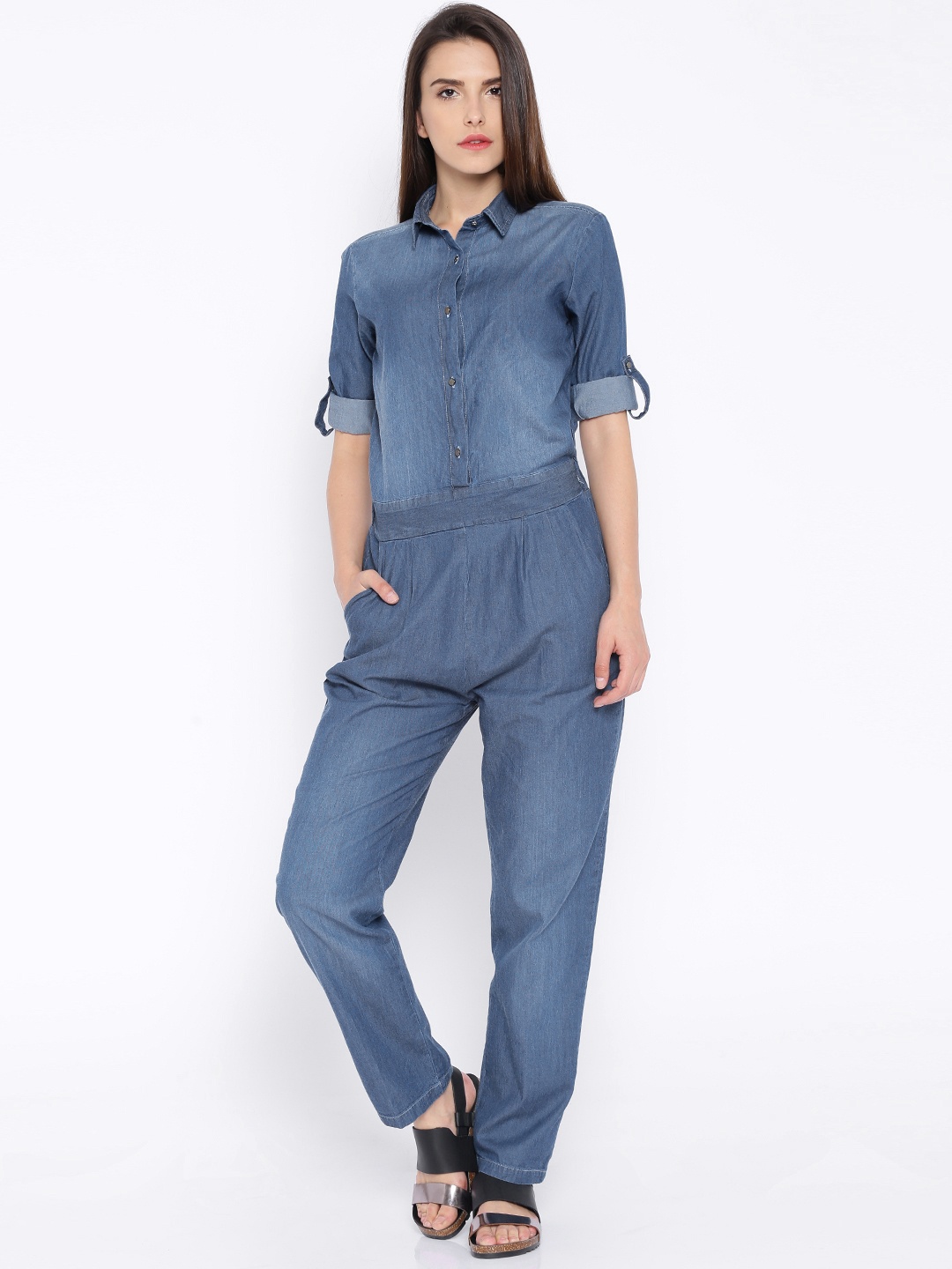

Tokyo Talkies Blue Denim Jumpsuit