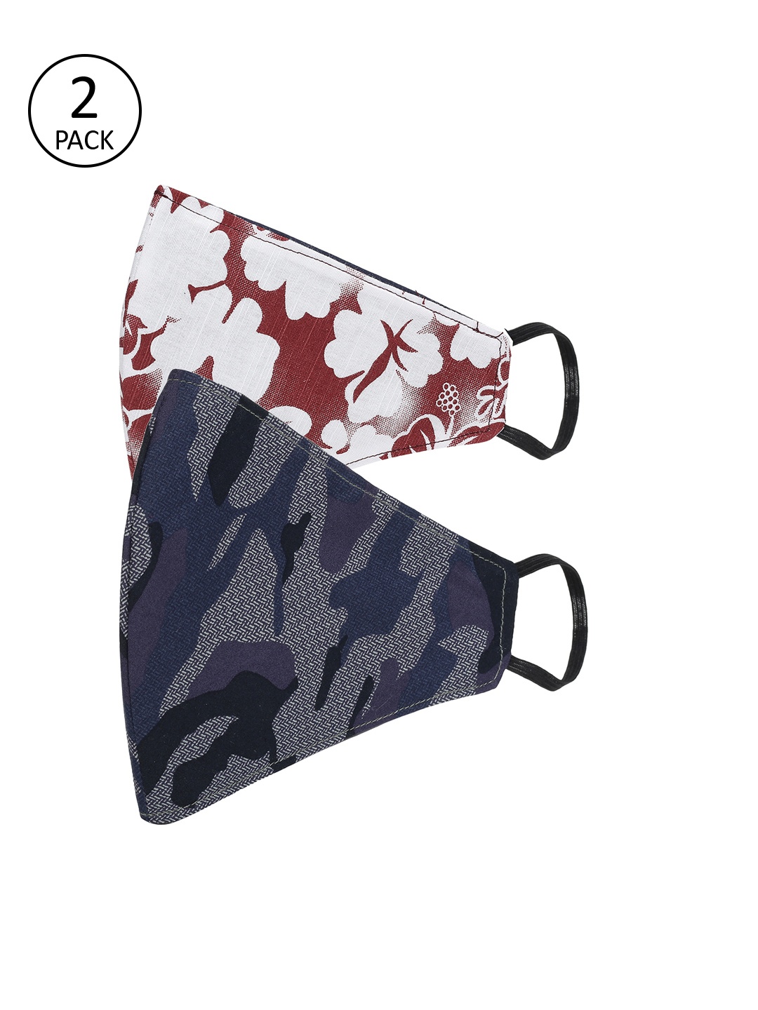 

AKSHARA Kids Pack of 2 Reusable 2-Ply Outdoor Masks, Navy blue