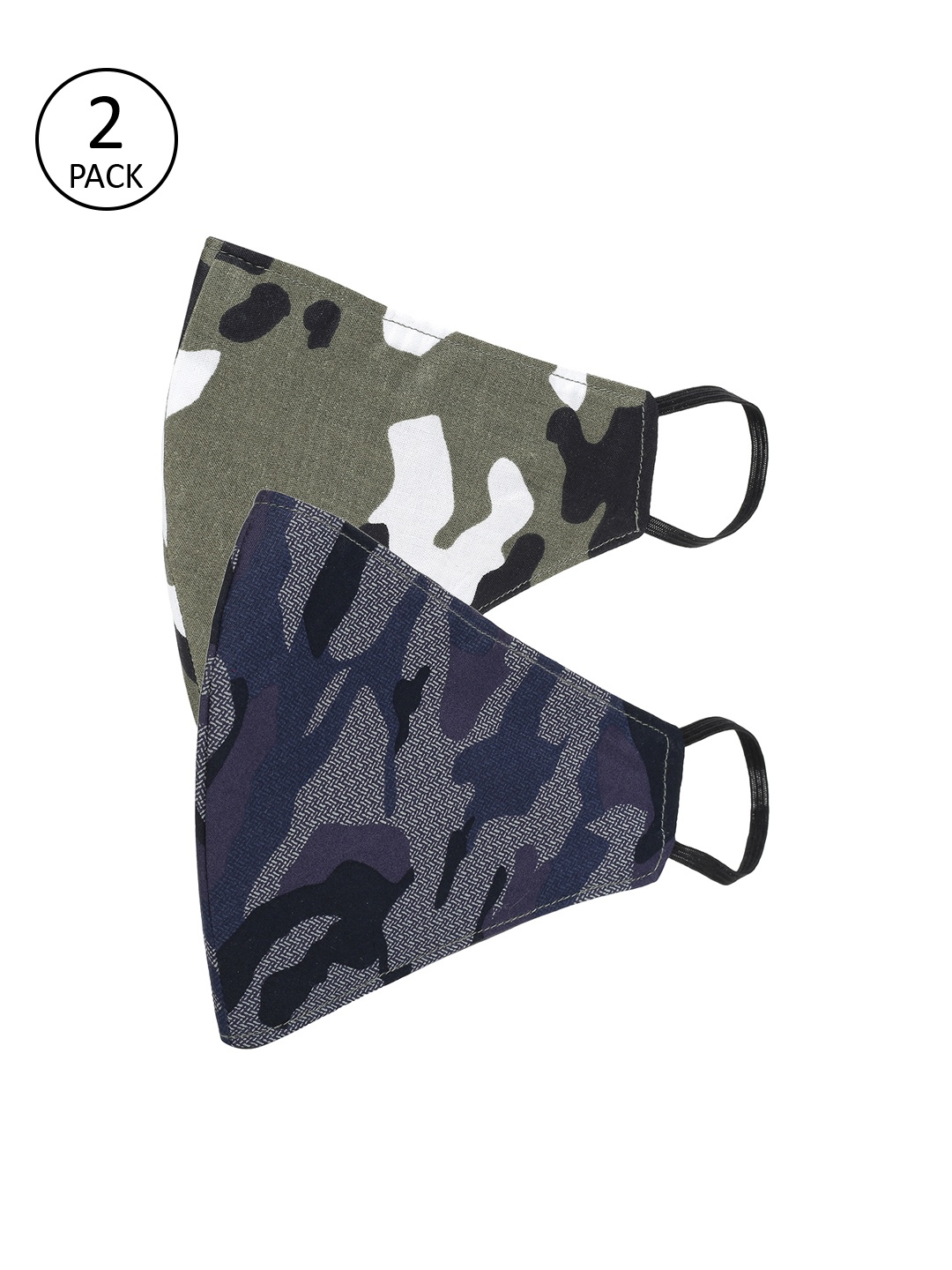 

AKSHARA Kids Pack of 2 Pcs Multicoloured Biodegradable Reusable 2-Ply Cotton Cloth Mask, Multi