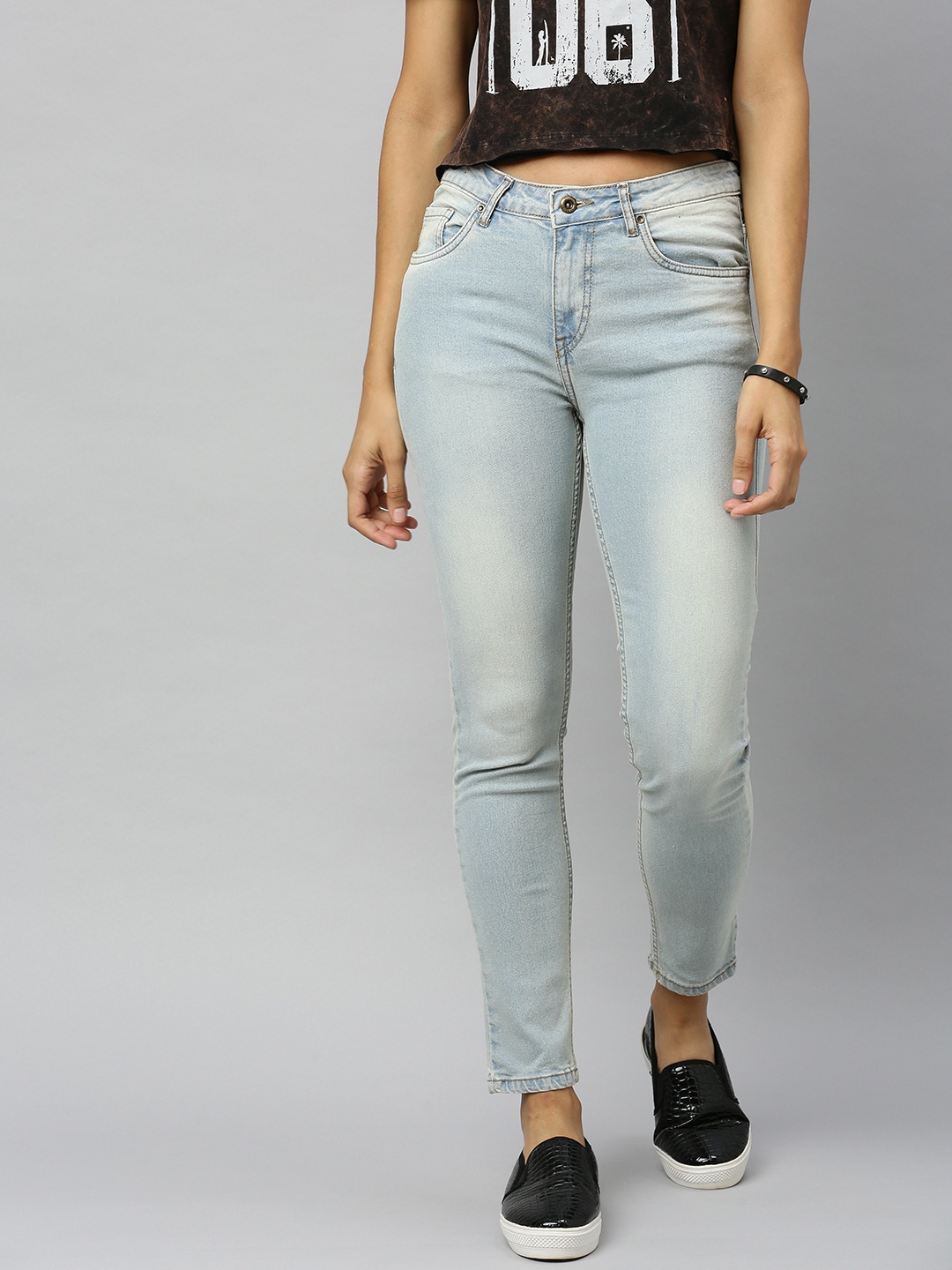 

Roadster Women Blue Skinny Fit Mid-Rise Clean Look Stretchable Jeans