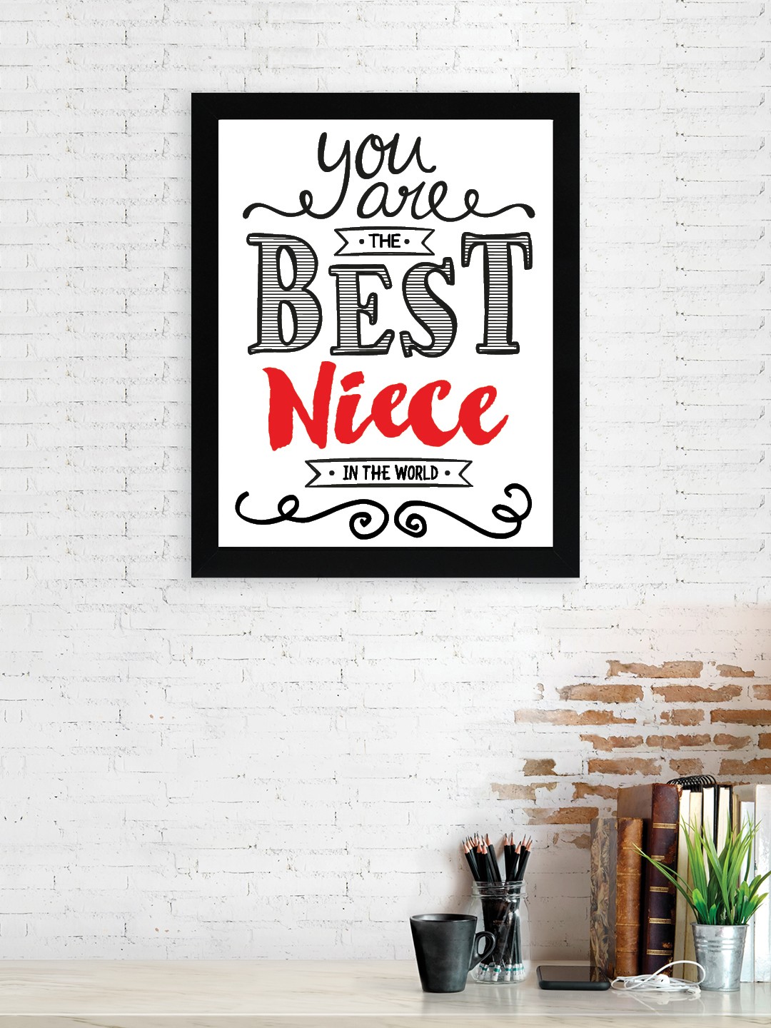 

nest ART White & Black Paper Plane Print Quotes Framed Wall Art
