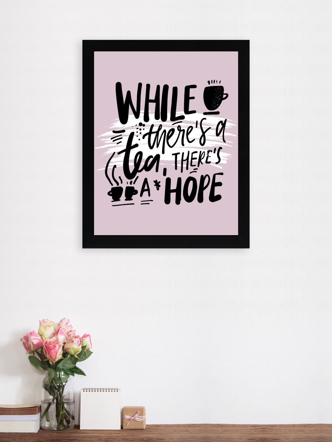 

nest ART Purple & Black Paper Plain Print Quotes Framed Wall Art