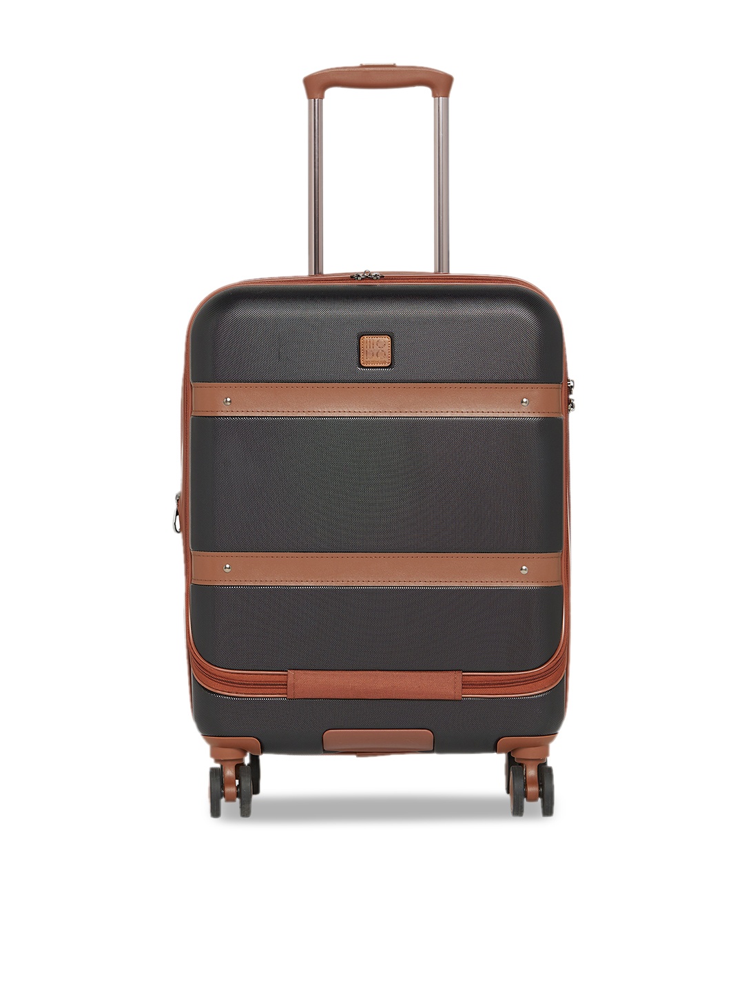 

RONCATO CHARM Black Brown Textured Charm Hard-Sided Cabin Trolley Suitcase