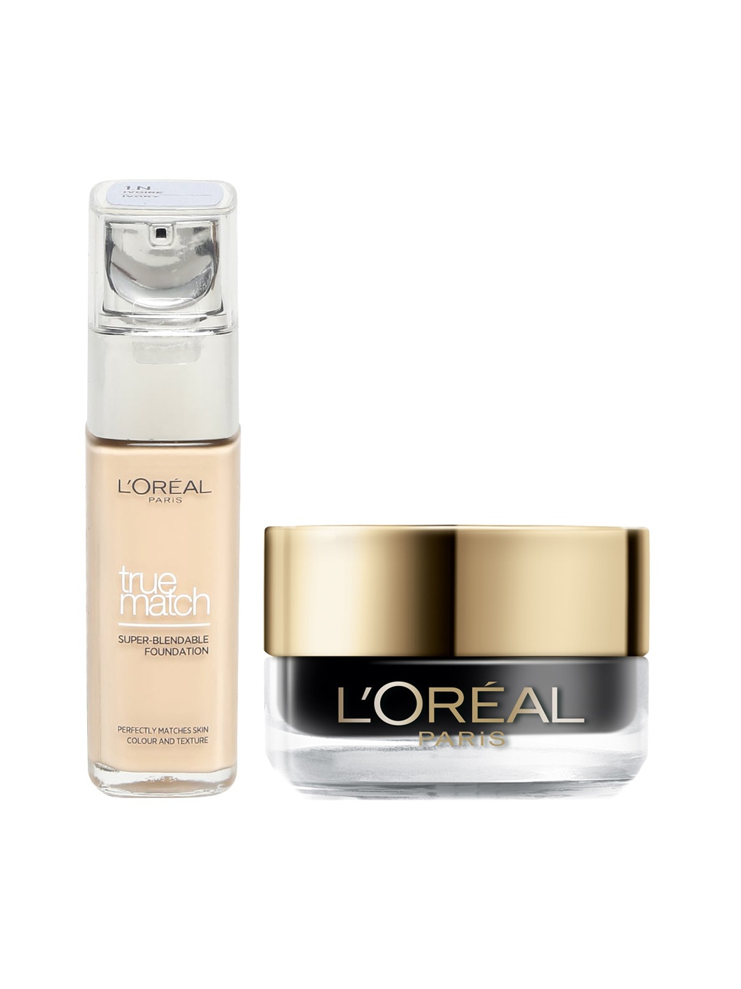 

LOreal Paris Set Of Gel Eye Liner & Liquid Foundation, Black