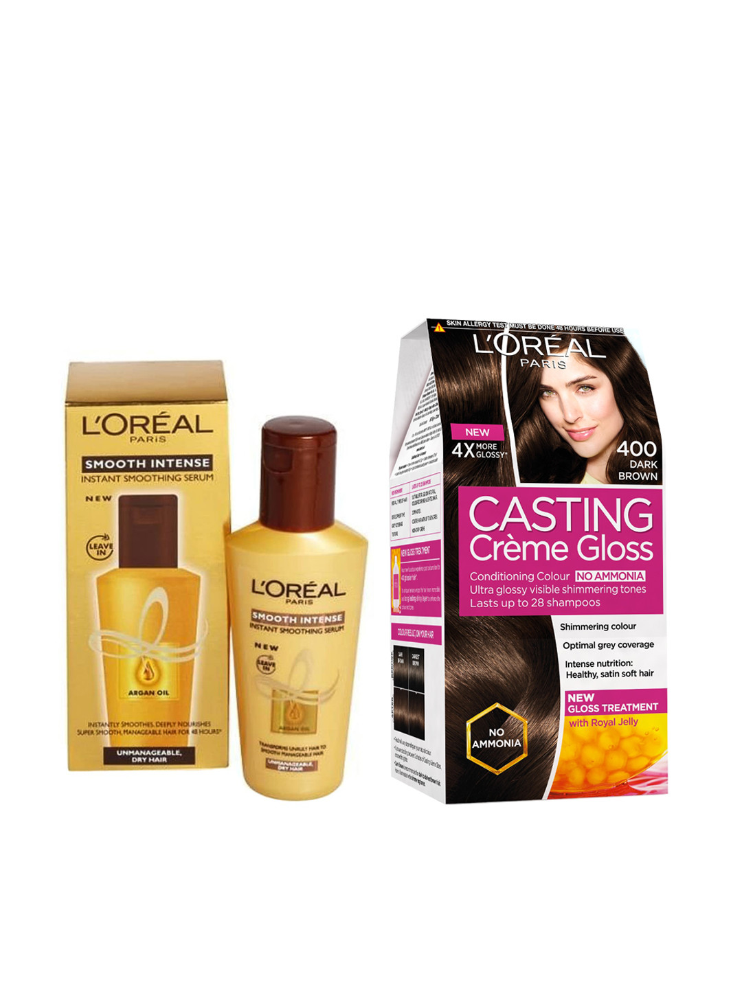 

LOreal Paris Set Of Hair Serum & Hair Color, Brown