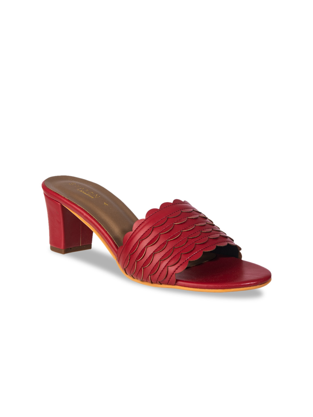 

Khadims Women Red Embellished Block Heels