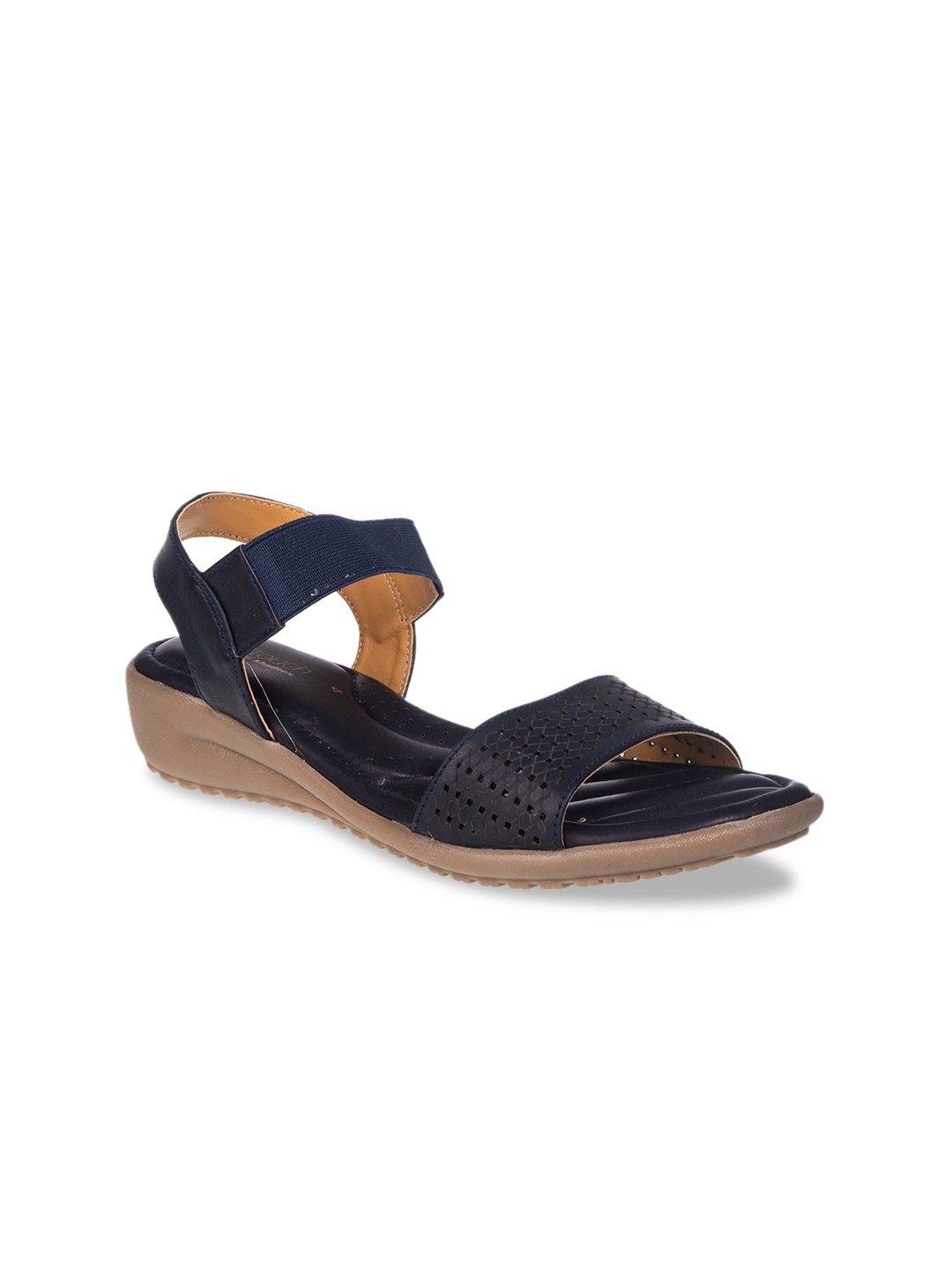 

Khadims Women Navy Blue Solid Wedge Heels
