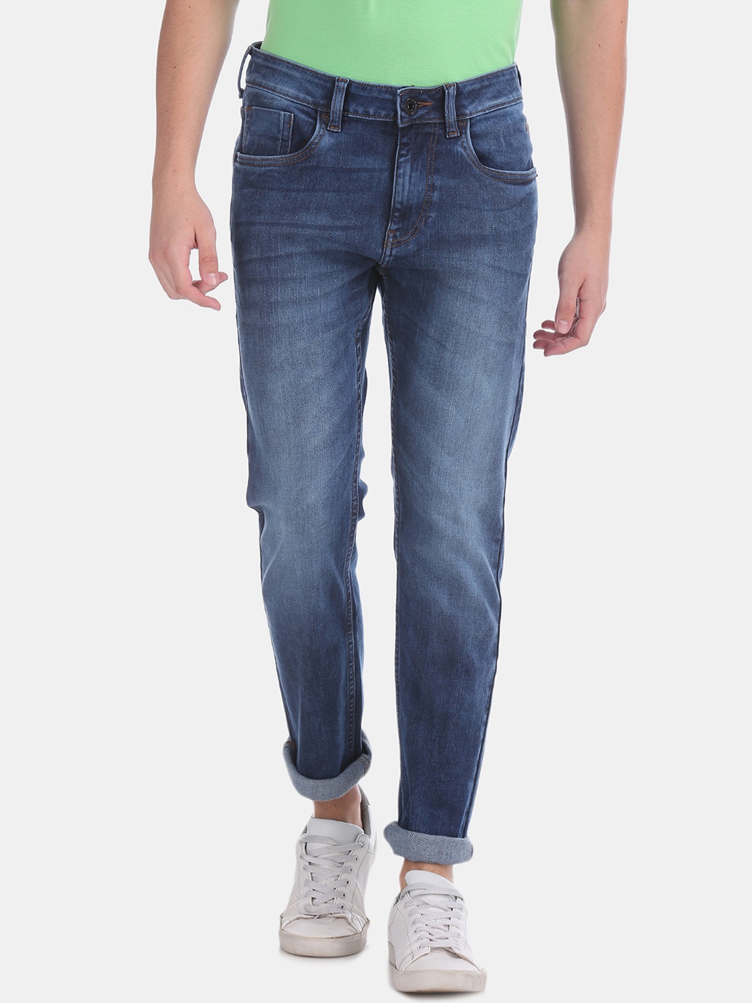

Flying Machine Men Blue Slim Fit Mid-Rise Clean Look Jeans