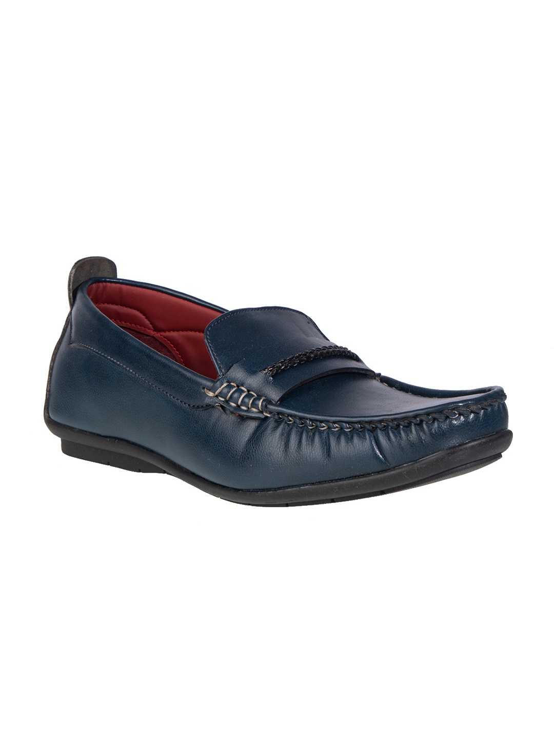 

Khadims Men Navy Blue Solid Loafers