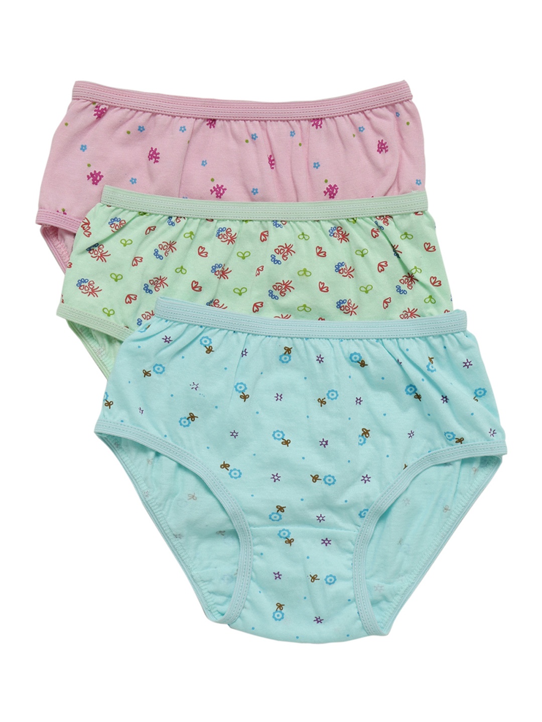 

YK Girls Pack Of 3 Assorted Premium Cotton Briefs YKNHoneyLC03