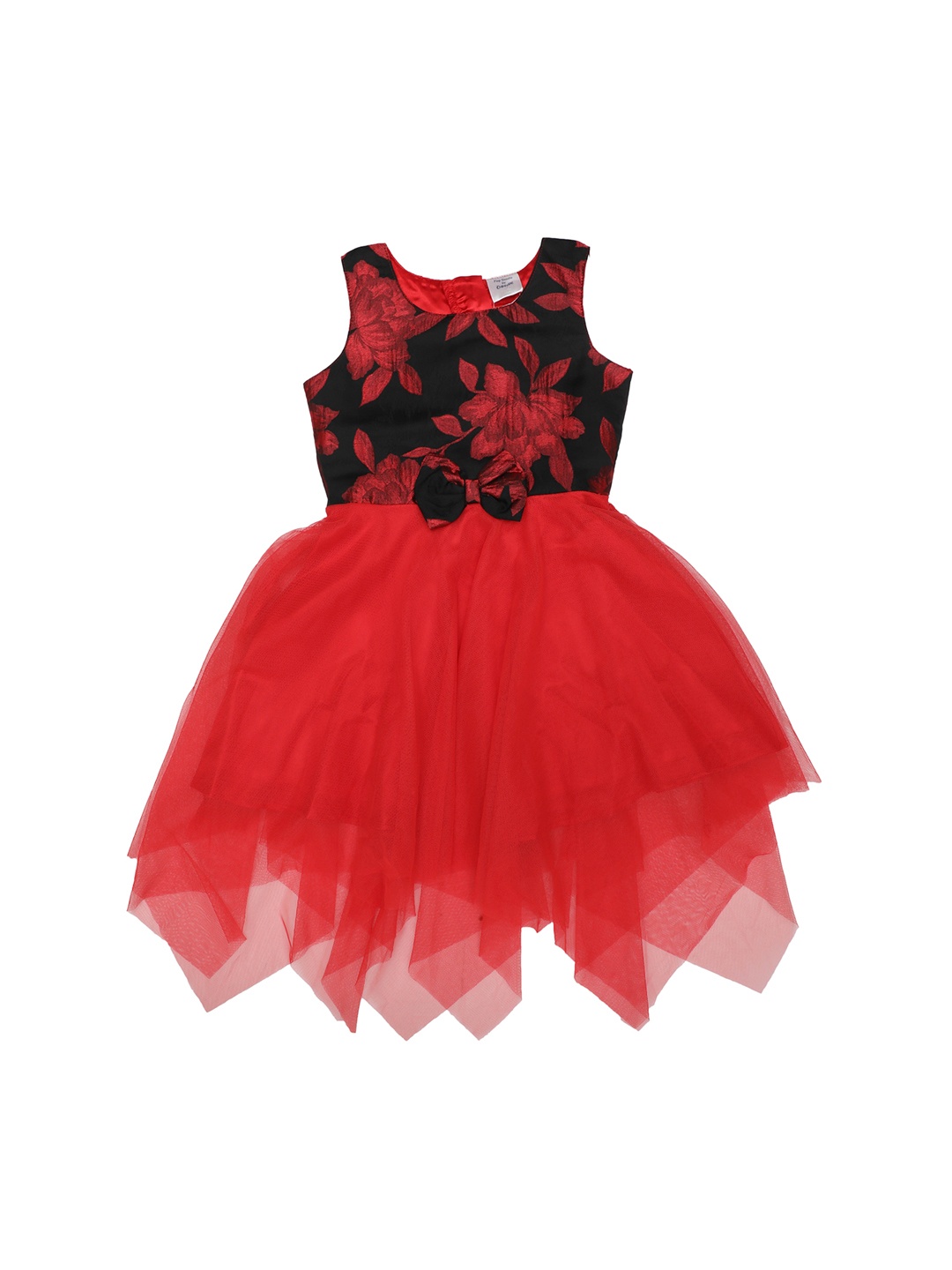 

Doodle Girls Red Printed Fit and Flare Dress