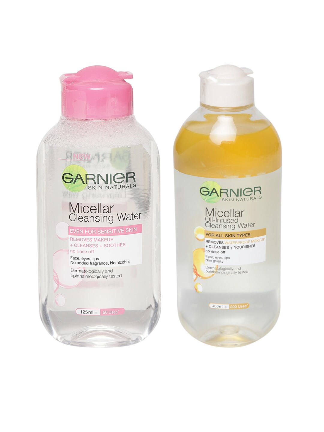 

Garnier Skin Naturals Set Of Oil Infused Cleansing Water And Micellar Cleansing Water, Yellow